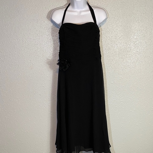 VNTG Maggy London 100% Silk Strapless Black Dress - Picture 4 of 8